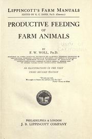 Cover of Productive Feeding of Farm Animals by F. W. Woll