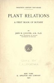 Cover of Plant relations by John Merle Coulter