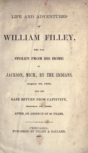Front cover of Life and adventures of William Filley by William Filley