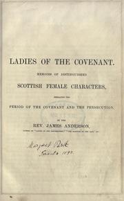 Front cover of The ladies of the Covenant by Anderson, James