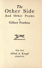 Cover of The other side by Gilbert Frankau