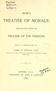 Front cover of Treatise of morals by David Hume
