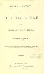 Front cover of Pictorial history of the civil war in the United States of America by Benson J. Lossing