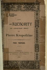 Cover of Law and authority by Peter Kropotkin