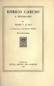 Front cover of Enrico Caruso by Pierre V. R. Key