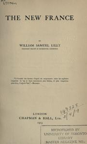 Front cover of The new France by William Samuel Lilly