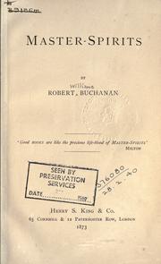 Cover of Master-spirits by Robert Williams Buchanan