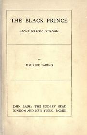 Front cover of The Black Prince & Other Poems by Maurice Baring