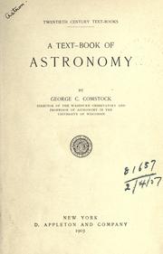 Cover of A text-book of astronomy by Comstock, George C.