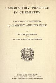 Front cover of Laboratory practice in chemistry by McPherson, William