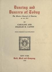 Front cover of Dancing and dancers of today by Caroline Caffin