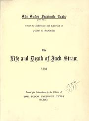 Front cover of The life and death of Jack Straw.  1593 by George Peele