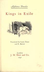 Front cover of Kings in exile by Alphonse Daudet
