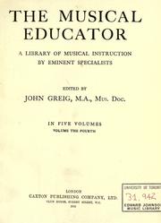 Cover of The musical educator by John Greig