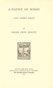 Cover of A native of Winby by Sarah Orne Jewett