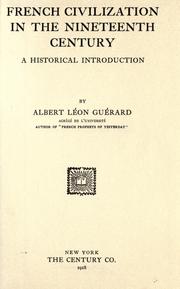 Cover of French civilization in the nineteenth century by Albert Léon Guérard