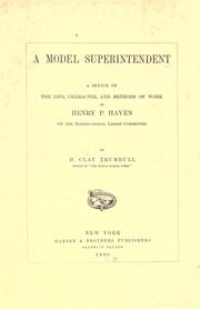 Cover of A model superintendent by H. Clay Trumbull