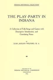 Front cover of The play-party in Indiana by Leah Jackson Wolford