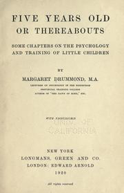 Cover of Five years old or thereabouts by Margaret Drummond