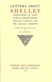 Cover of Letters about Shelley by Dowden, Edward