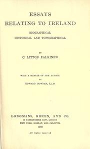Front cover of Essays relating to Ireland by C. Litton Falkiner