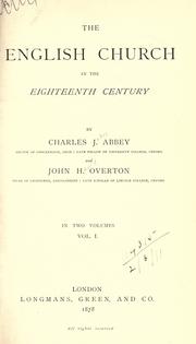 Front cover of The English Church in the eighteenth century by Charles John Abbey