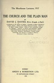 Front cover of The church and the plain man by David John Davies