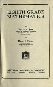 Cover of Eighth grade mathematics by Harry M. Keal