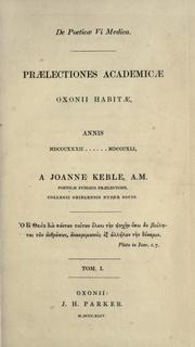 Cover of Praelectiones academicae by John Keble
