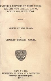 Front cover of Familiar letters of John Adams and his wife Abigail Adams, during the revolution by John Adams