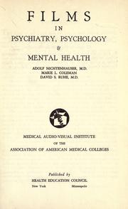 Front cover of Films in psychiatry, psychology & mental health by Association of American Medical Colleges. Medical Audio-Visual Institute.