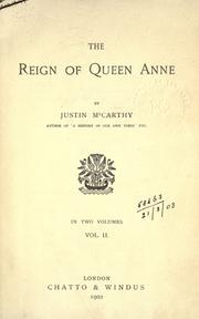 Front cover of The reign of Queen Anne by Justin McCarthy
