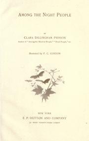 Front cover of Among the night people by Clara Dillingham Pierson