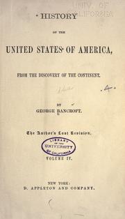 Cover of History of the United States of America by George Bancroft