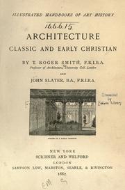 Front cover of Architecture, classic and early Christian by T. Roger Smith