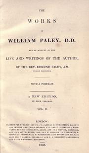 Front cover of The works of William Paley, D.D by William Paley