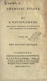 Cover of Chemical essays by Richard L. Watson Jr.