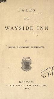 Front cover of Tales of a wayside inn by Henry Wadsworth Longfellow