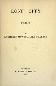 Front cover of Lost city, verses by Kathleen Montgomery Wallace