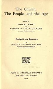 Front cover of The church, the people, and the age by Scott, Robert