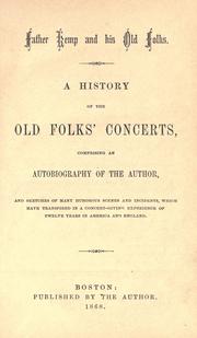 Front cover of Father Kemp and his old folks by Kemp Father