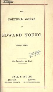 Front cover of The poetical works of Edward Young by Edward Young