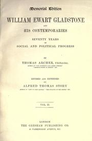 Front cover of William Ewart Gladstone and his contemporaries by Thomas Archer