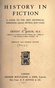 Cover of History in fiction by Ernest Albert Baker
