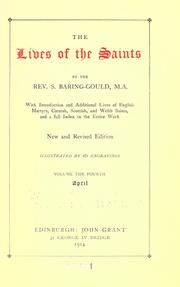 Front cover of The lives of the saints by Sabine Baring-Gould