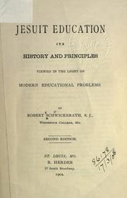 Front cover of Jesuit Education by Robert Schwickerath