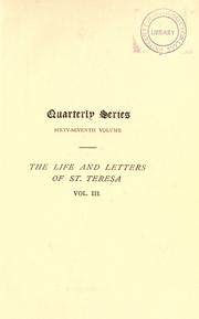 Front cover of The life and letters of St. Teresa by Henry James Coleridge