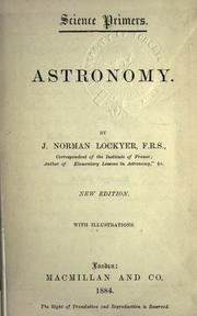 Front cover of Astronomy by Sir Norman Lockyer