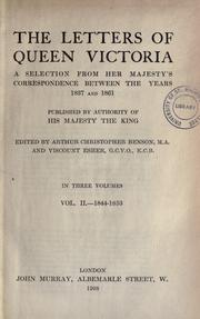 Front cover of The letters of Queen Victoria by Victoria Queen of Great Britain