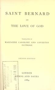 Cover of Saint Bernard on the love of God by Saint Bernard of Clairvaux